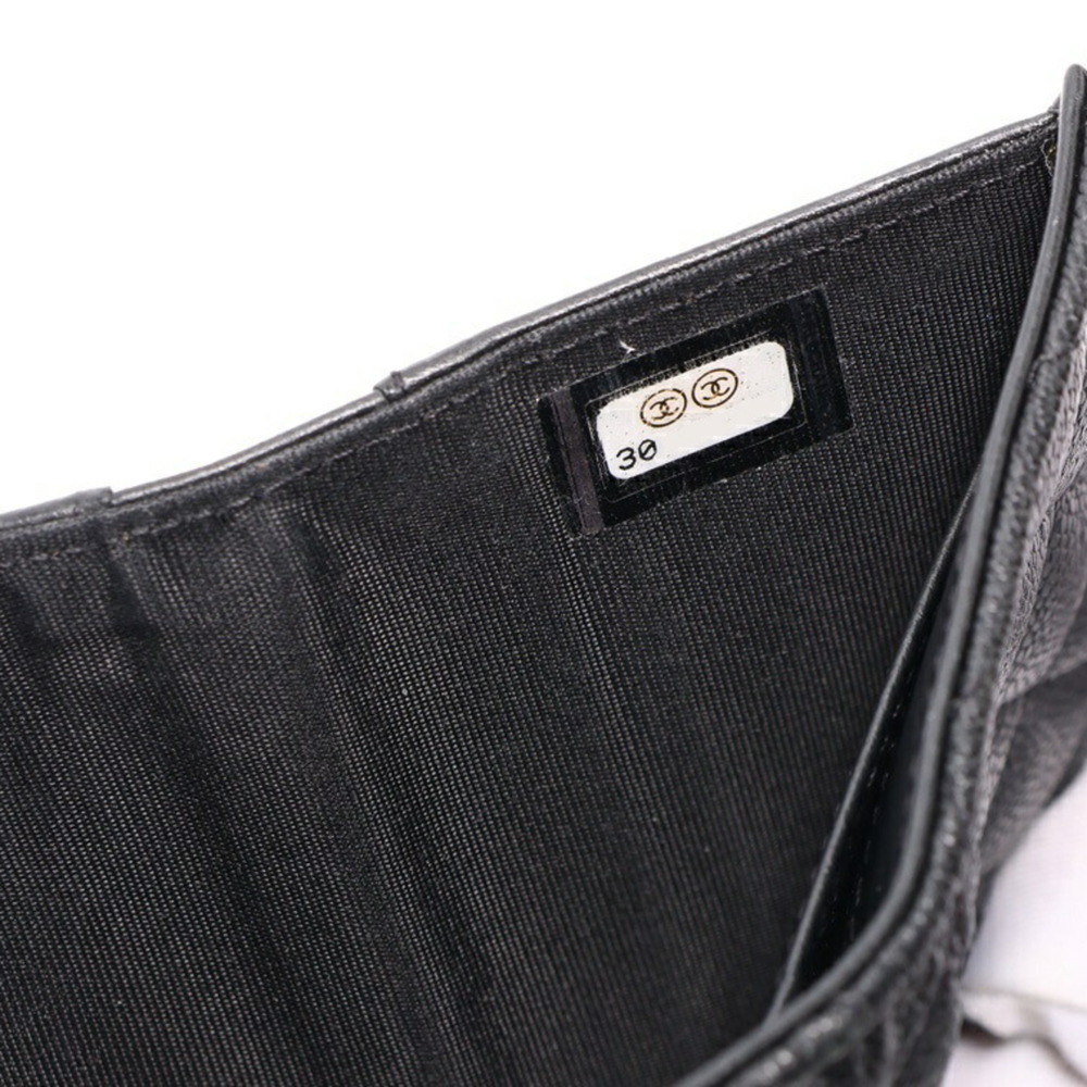 CHANEL Authentic Black Caviar Leather Wallet - Picture 8 of 10
